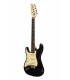 STAGG SES-30 BK LH - Guitare électrique type Stratocaster SERIE Standard S 30, Modèle gaucher, Finition noire