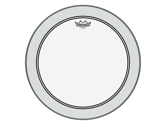 REMO P3-0318-BP - Peau Powerstroke 3 Ambassador transparente 18" pour Tom sur pieds
