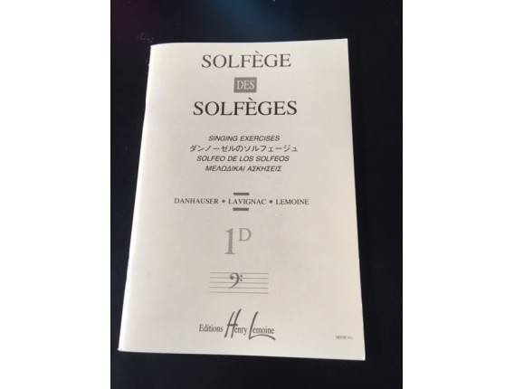 Solfège des Solfèges 1D - Danhauser Lavignac Lemoine - Ed. Lemoine
