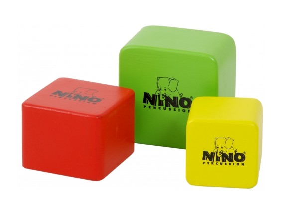 NINO 507-MC - Ensemble de 3 shakers carrés en bois