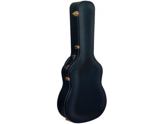 ROCKCASE - RC 10719 BCT/ SB - RockCase - Deluxe Line - Acoustic Guitar Hardshell Case, curved, arched Lid - Black Tolex