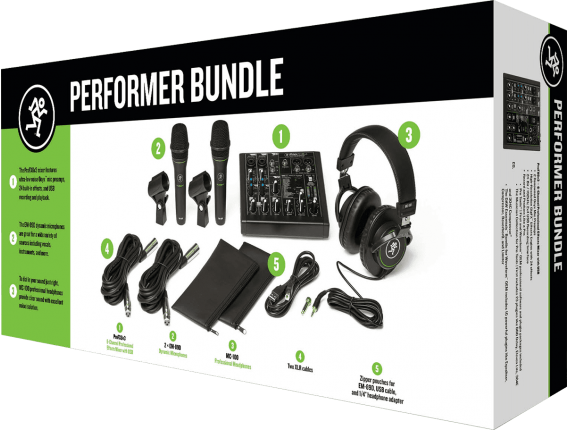 MACKIE - RMK PERFORMER-BUNDLE - Pack console, 2 micros, casque
