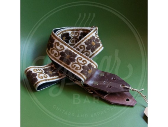 HOLY COW - Real Vintage Brown Flower Strap