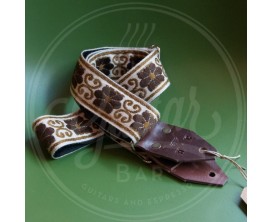 HOLY COW - Real Vintage Brown Flower Strap