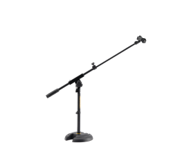HERCULES MS-120B - Pied de microphone escamotable, 44 à 80 cm, Embase métallique ronde