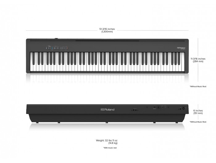Roland Fp 30x Bk Piano Numerique Notes Toucher Leste Noir Rockamusic