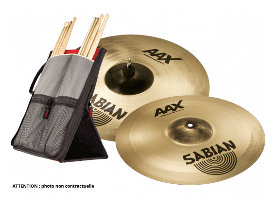 SABIAN - AAX 25006XB1 Crash - Pack Xplosion 16"18" + housse StickFlip