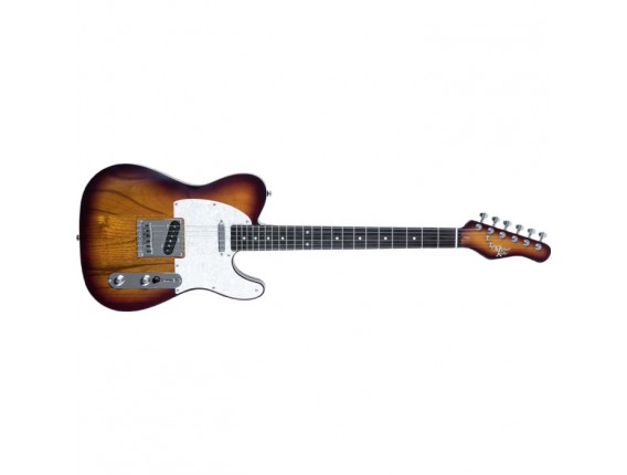 MICHAEL KELLY 53OP Tobaccoburst - Guitare électrique type télécaster. Corps en Sungkai, manche Erable.
