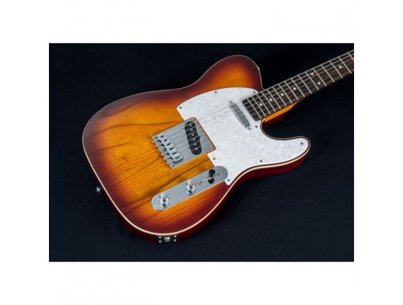 MICHAEL KELLY 53OP Tobaccoburst - Guitare électrique type télécaster. Corps en Sungkai, manche Erable.
