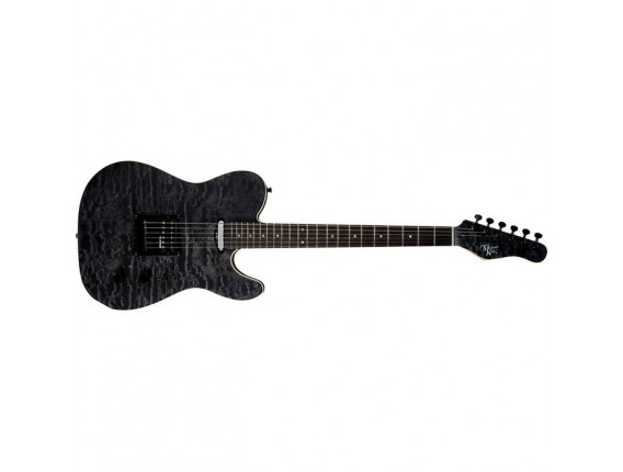 MICHAEL KELLY 1954 Satin Black Wash. Guitare éléctrique type télécaster, corps en Aulne avec top en érable. Micro simple...