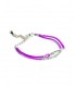 Italian Leather Treble Clef Bracelet - Purple
