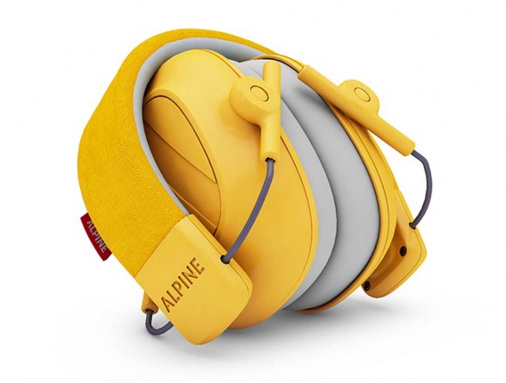 ALPINE Muffy Yellow Smile - Casque de protection auditive, Taille enfant, Tout instrument dont batterie, -25db, Jaune