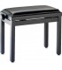 STAGG PB39 BKM SBK Banquette piano noir mat avec pelote en skai noir