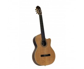 JUAN SALVADOR 6CE - Guitare Classique 4/4, Table cèdre massif, Fishman Presys Pro Blend, Finition : Natuel mate