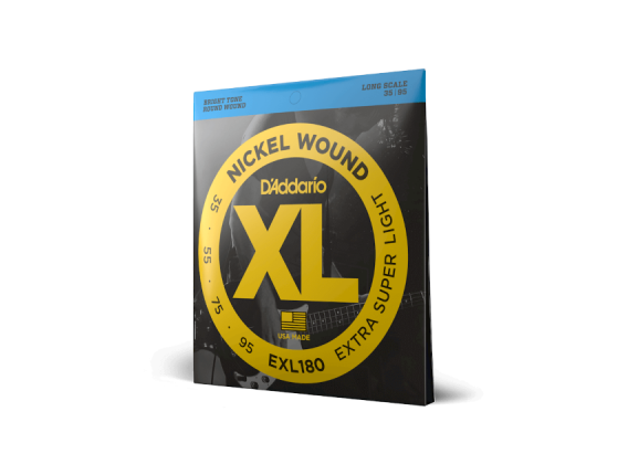 D'ADDARIO EXL180 , Extra Super Light, 35-95, cordes longues