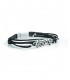 Italian Leather Music Score Bracelet - Black