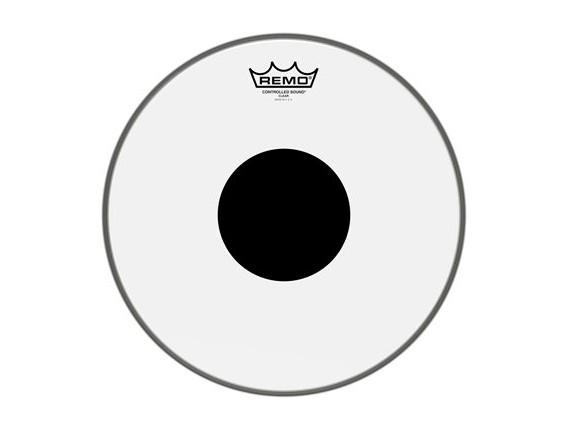 Remo CS-0313-10 - Peau CS 13" transparente + rond noir, pour tom/caisse claire
