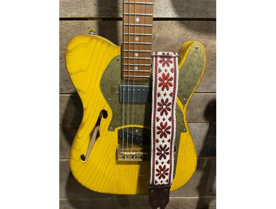 Holy Cow - Real Vintage 60's Brown Red Daisy Strap