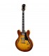 Eastman T486-GB - Goldburst Thinline Deluxe M, Semi Hollowbody, Corps et table érable, Manche érable Touche ébène, 2 Humb...