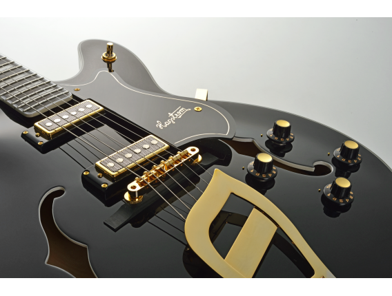HAGSTROM - HSVIK6709 - Guitare électrique, 67' Viking, Black Gloss