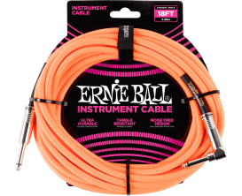 ERNIE BALL - Jack/jack coudé - 5,5m orange fluo