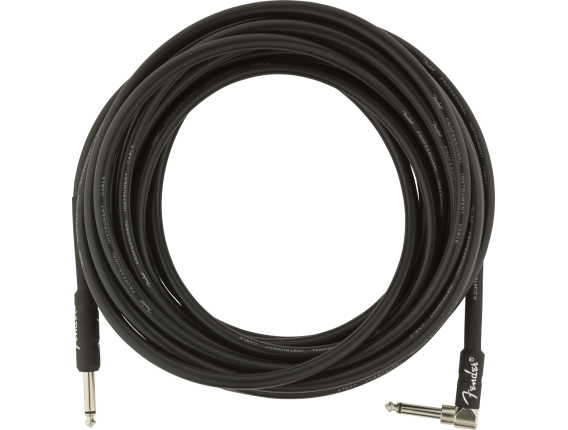 FENDER 0990820060 - Professional Series Instrument Cable, droit/coudé 7.5 mètres, noir