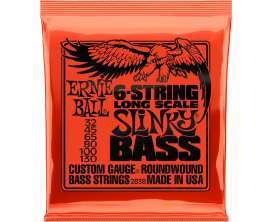ERNIE BALL 2838 - Jeu de cordes basse 5 cordes Super Slinky Bass 6 cordes 32/130