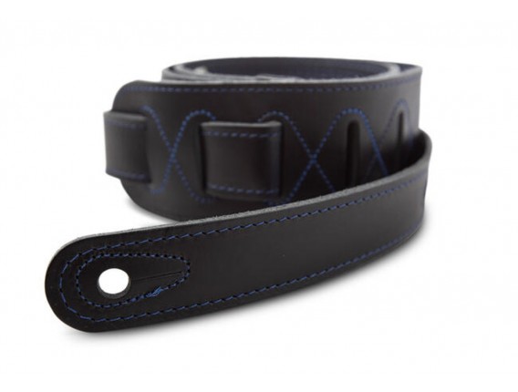 TAYLOR 4300-25 - Blue Denim Strap, Navy Leather Edges 2.5"