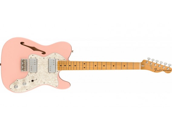 FENDER 0149742356 - Limited Edition Vintera '70s Telecaster Thinline Maple Fingerboard, Shell Pink - Gigbag inclus