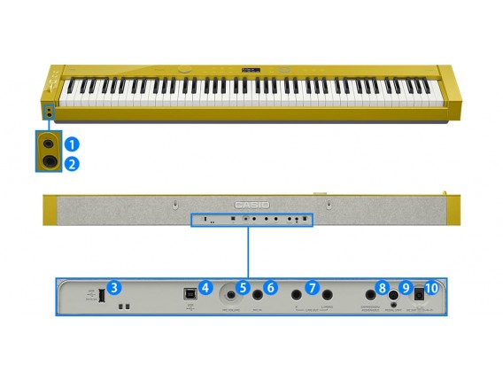 CASIO PX-S7000 HM - Piano numérique 88 touches 256 voix