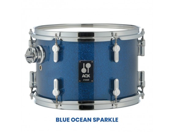 SONOR AQX - Batterie Acoustique 5 pièces avec Hardware et Cymbales en Bronze B8 - Blue Ocean Sparkle