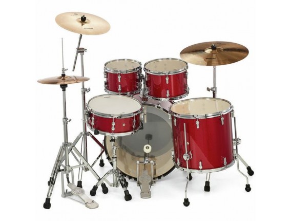 SONOR AQX RMS - Batterie Acoustique 5 pièces avec Hardware et Cymbales en Bronze B8 - Red Moon Sparkle