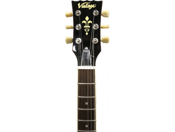VINTAGE VSA500CR - Guitare électrique semi-acoustique, Cherry Red, Gaucher
