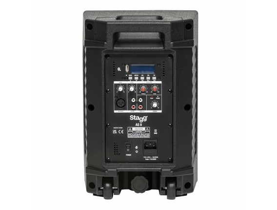 STAGG AS8 EU - Enceinte active 2 voies 8", classe D, Bluetooth stéréo TWS, puissance nominale 125 watts