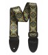 STAGG STE MANDALA GR - Sangle en térylène, motif mandala vert