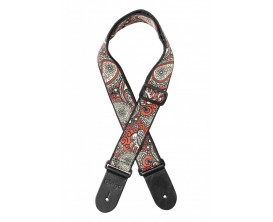 STAGG SWO-PSLY 1 RED - Sangle en nylon tissé avec motif paisley 1, rouge STAGG SWO-PSLY 1 RED - Sangle en nylon tissé avec motif paisley 1, rouge