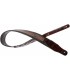 STAGG SPFL LEAF BRW - Sangle rembourrée noire en similicuir avec motif feuille pressé, brun