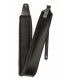 STAGG SLPL-BUCKLE BLK - Sangle rembourrée en cuir noir avec boucle chromée, noir