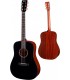 EASTMAN E2D-BK - Dreadnought, Cèdre massif / Sapele massif, Finition Noir (housse fournie)