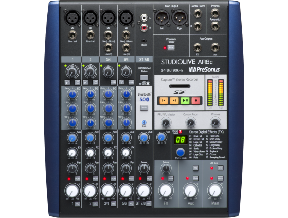PRESONUS Studiolive AR-8C USB - Mixeur 8 canaux avec interface audio 8x4 USB