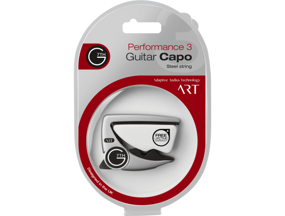 G7TH AGT C81010 - Performance 3 Guitar Capo en argent