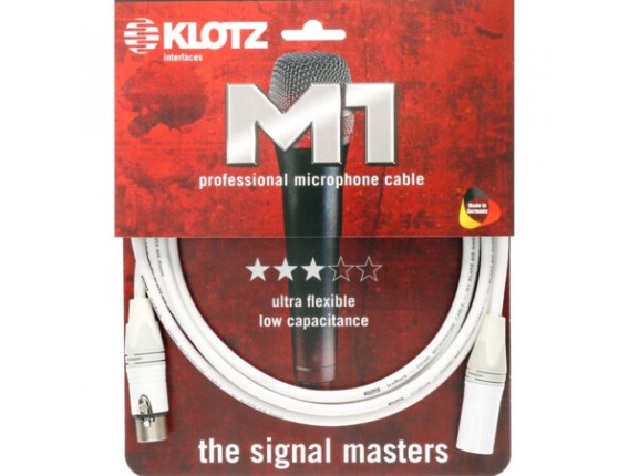KLOTZ IRFM0500 IceRock Câble Micro 5 m XLR/XLR Blanc