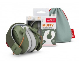 ALPINE Muffy Green - Protection auditive enfants, casque isolant, vert