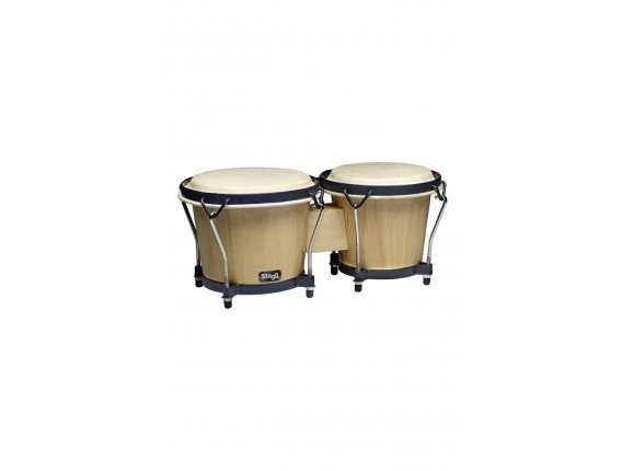 STAGG BW-70-N - Bongos en bois, Naturel 6" + 7"