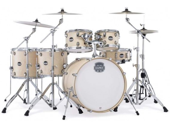 MAPEX MXMM628SFUNW - MARS MAPLE SERIES, Kit Batterie 7 fûts Stage Set + Extra Tom 8", Natural Satin