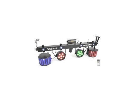 BEAMZ 153.800 - Showbar 2 x PAR, 6 x 6 in, 2 x Derby, Laser