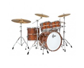 GRETSCH Renown Mahogany Limited Edition - Kit Acoustique 5 fûts, Acajou 7 plis, Natural with Vintage Pearl Inlays