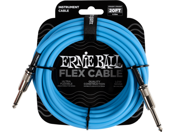 ERNIE BALL 6417 - Jack/jack - 6m bleu