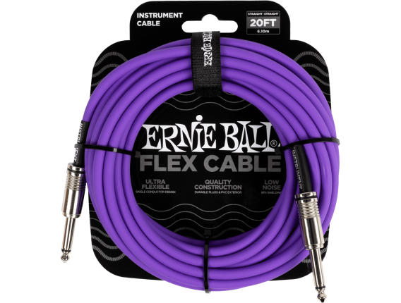ERNIE BALL 6420 - Jack/jack - 6m violet