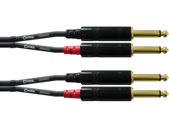 CORDIAL CFU3PC - Câble Jack 2x 2 jacks mono m./m. - 1.5m